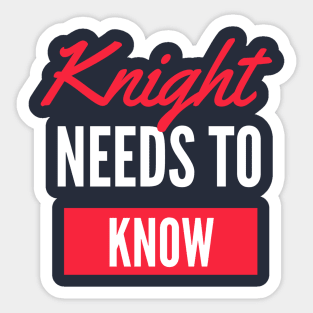 The Game Managers Knight Sticker